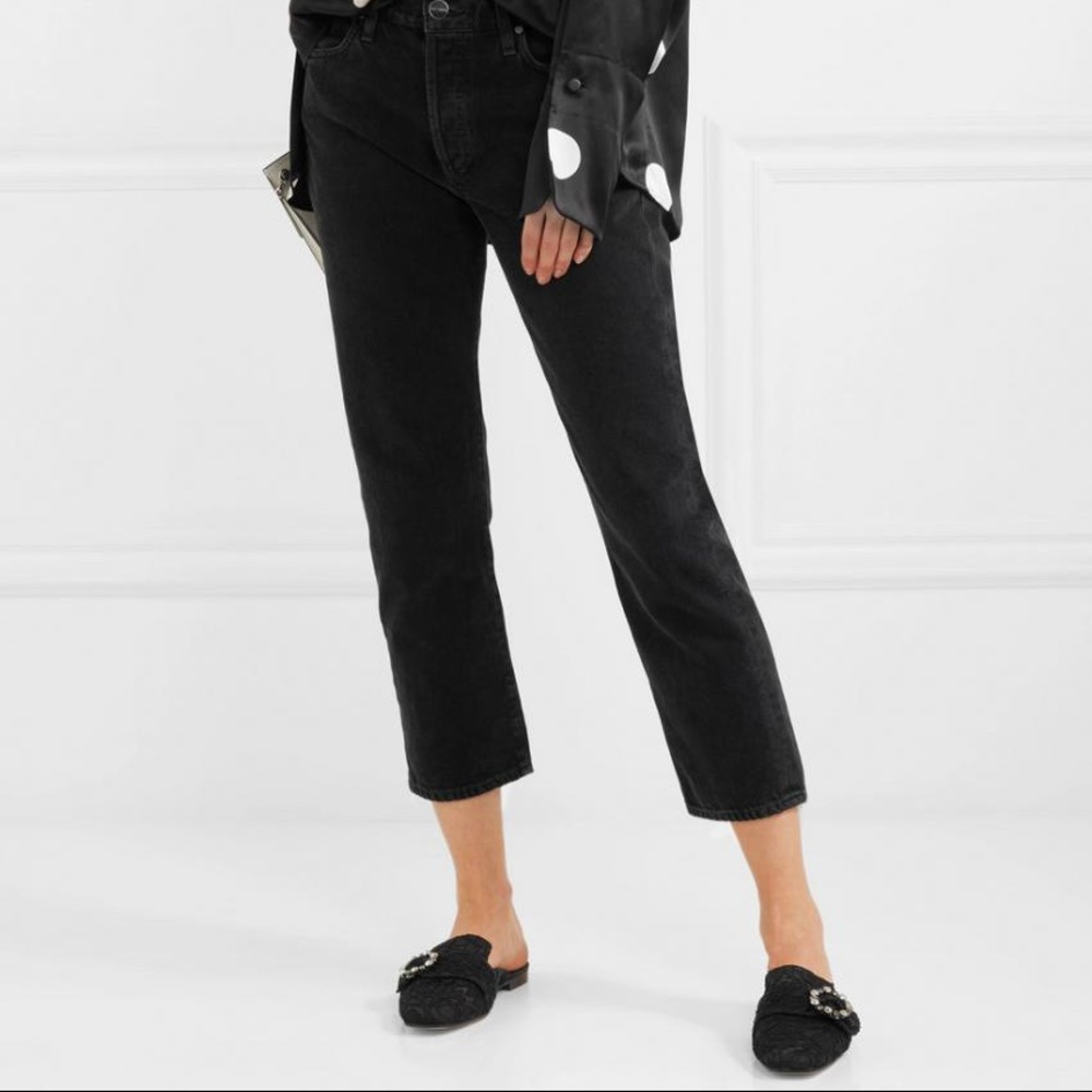 Dolce & Gabbana Black Lace Jeweled Buckle Slip-On Mules - Picture 8 of 8